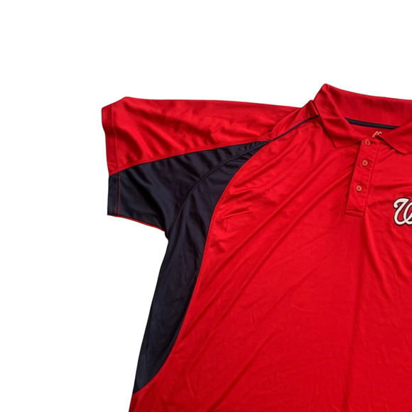 Majestic Men's Size 5X Washington Nationals MLB Baseball Short Sleeve Polo Shirt - Picture 12 of 15